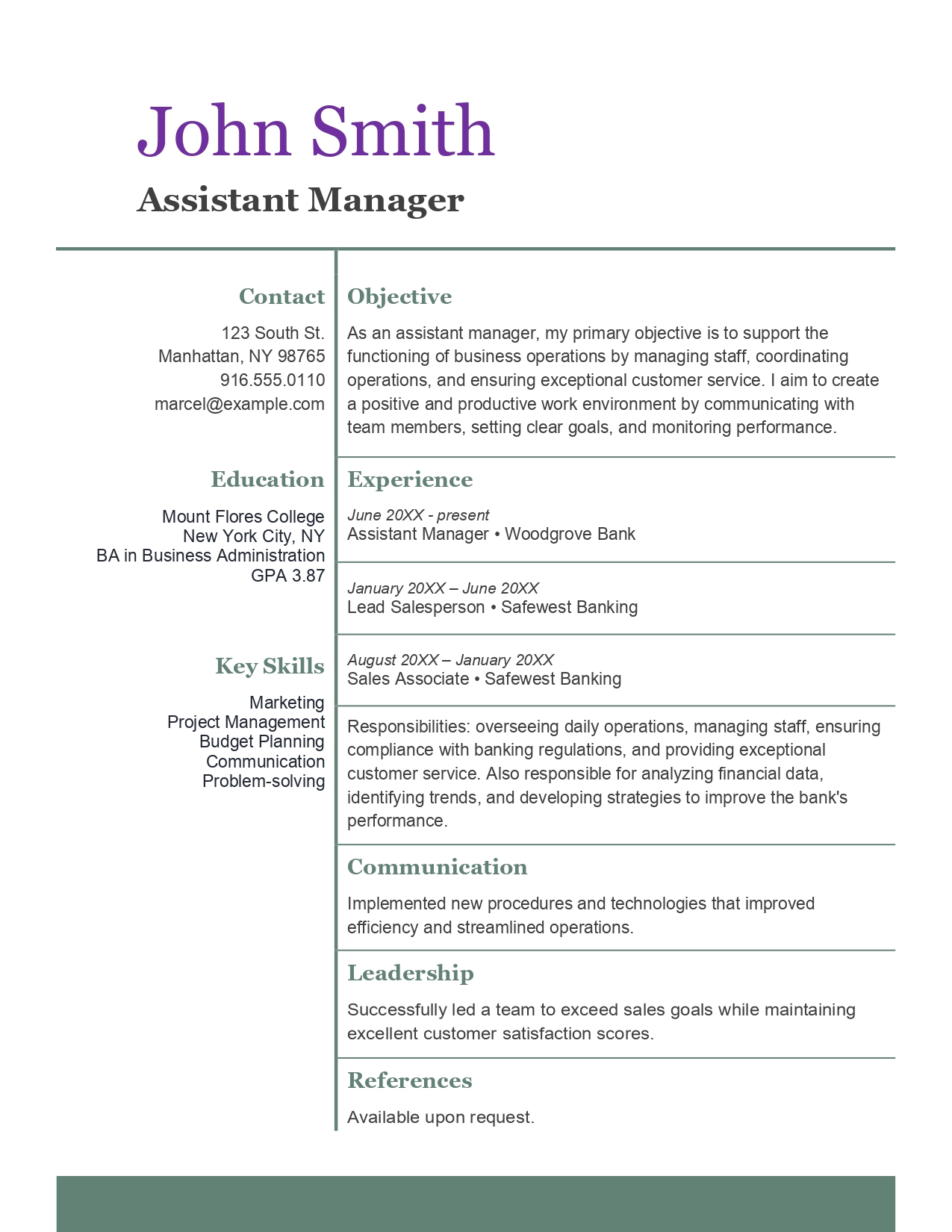 basic cv template