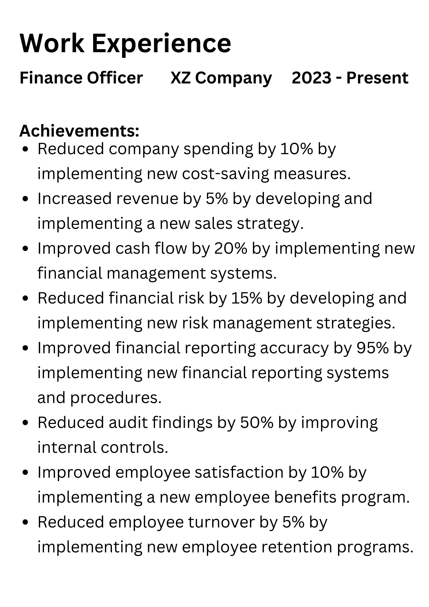 work-experience-achievements achievements
